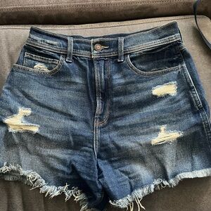 Hollister Blue Distressed Jean Shorts